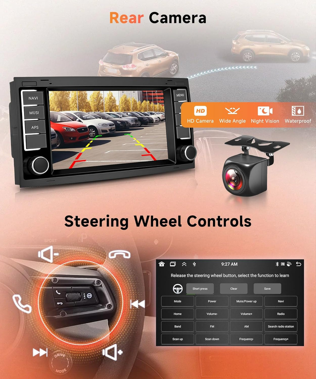 8 Core 6G+128G Android Autoradio für VW Touareg 2004-2011 VW Transporter T5 Multivan 2004-2009 Wirel