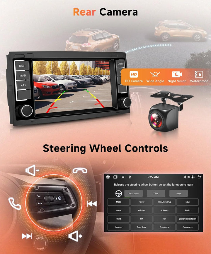 8 Core 6G+128G Android Autoradio für VW Touareg 2004-2011 VW Transporter T5 Multivan 2004-2009 Wirel