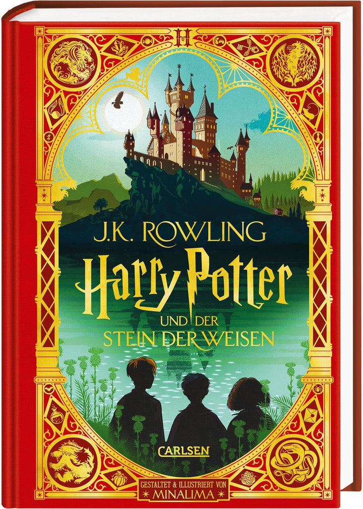 Harry Potter und der Stein der Weisen (MinaLima-Edition mit 3D-Papierkunst 1): Farbig illustrierte S