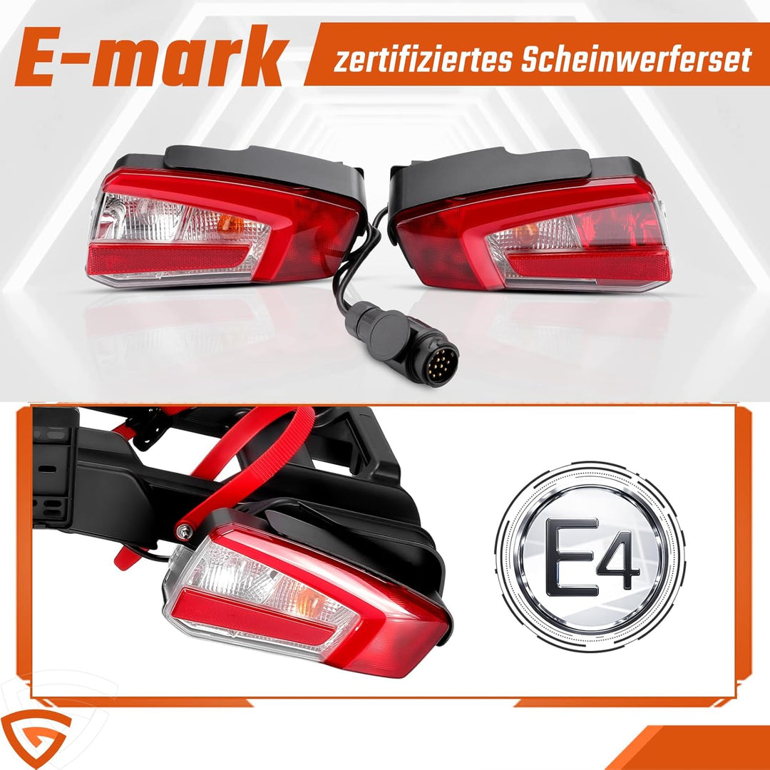 Fahrradträger E-Bike geeignet, Teilweise Vormontage, Diebstahlschutz, für 2 Fahrräder, für Anhängeku
