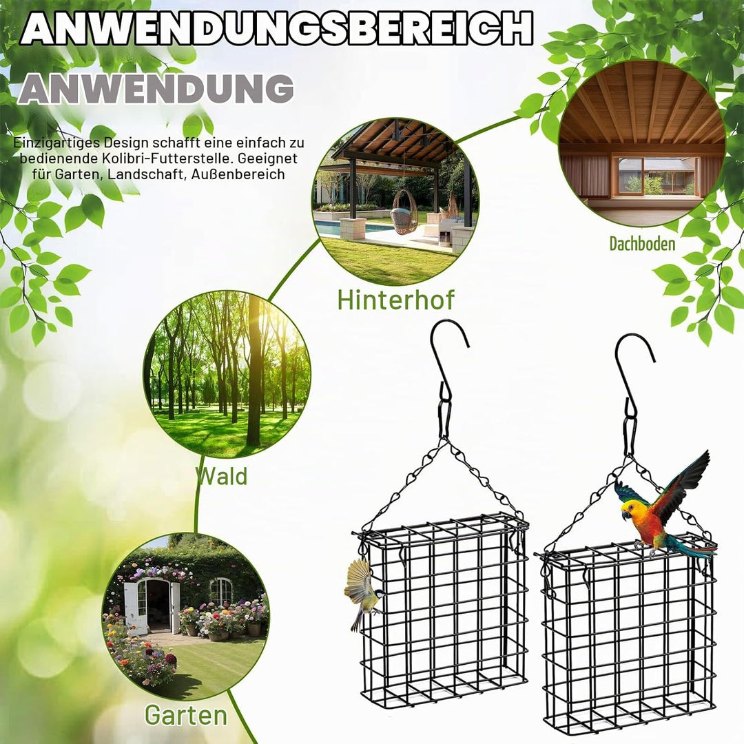 2 Stück Vogel Nistmaterial Halter Set,Aufhängen Vogelfutterstation,Futterstation für Wildvögel,Futte