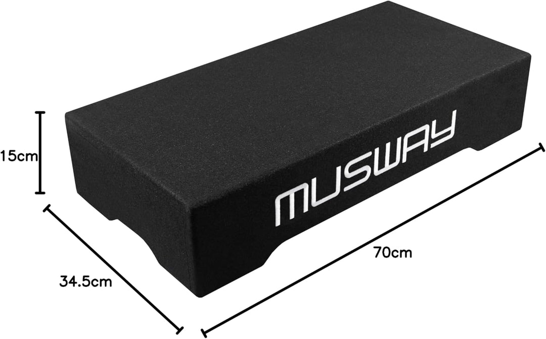 Musway MF210Q-2 - Single-BASSREFLEX-System IN FLACH-BAUWEISE (DOWNFIRE) MIT 25 cm (10“) SUBWOOFER UN