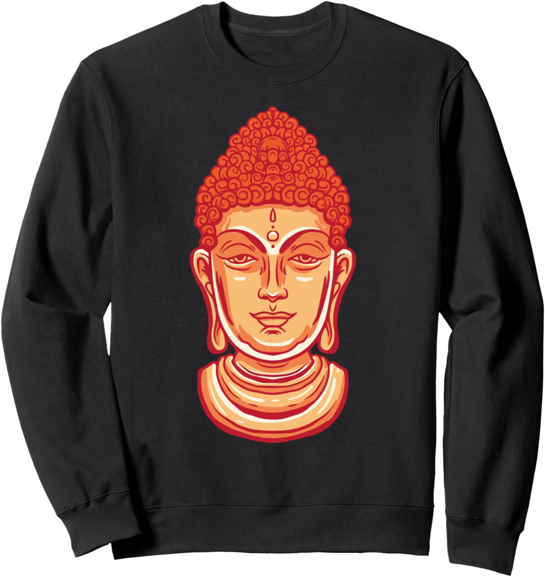 der Kopf von Buddha Yoga und Meditationsgeschenk Sweatshirt
