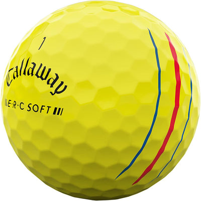 Callaway ERC Soft Golfbälle 2023 Dreispurig Gelb, Dreispurig Gelb