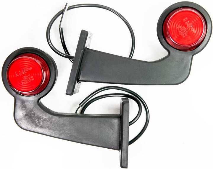 2 x LED Gummi Begrenzungsleuchte Seitenleuchte 12V 24V mit Old School STYLE NEON Positionsleuchte Au