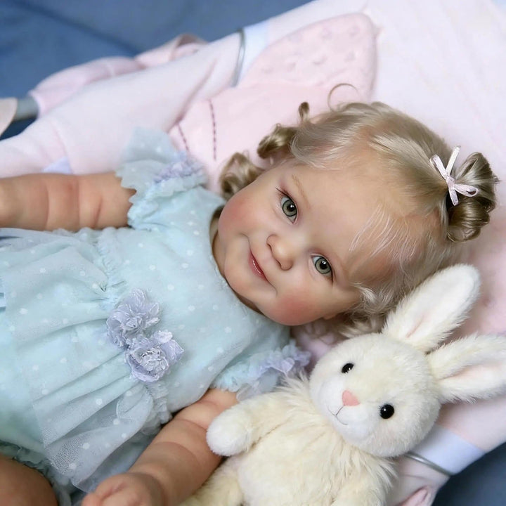 Zero Pam Reborn Baby Vollsilikon Lebensecht Mädchen, 50CM Lebensechte Baby Puppe Mit Haaren, Realist