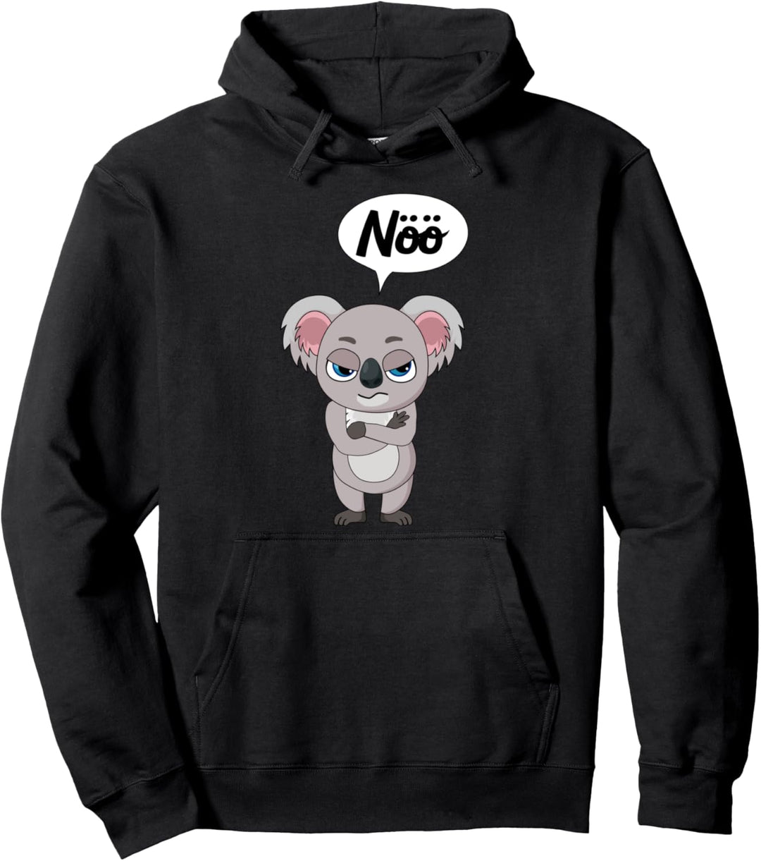 Nö einfach nö Spruch Koala lustiges Statement Damen Herren Pullover Hoodie