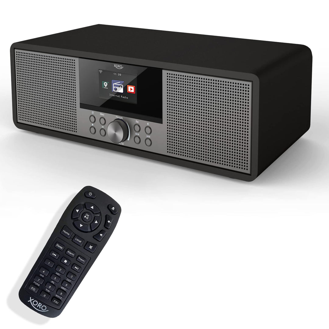 XORO HMT 600 V2 - All-in-One Internetradio mit WLAN, CD-Player, DAB+/FM Radio, Bluetooth, Podcast, U