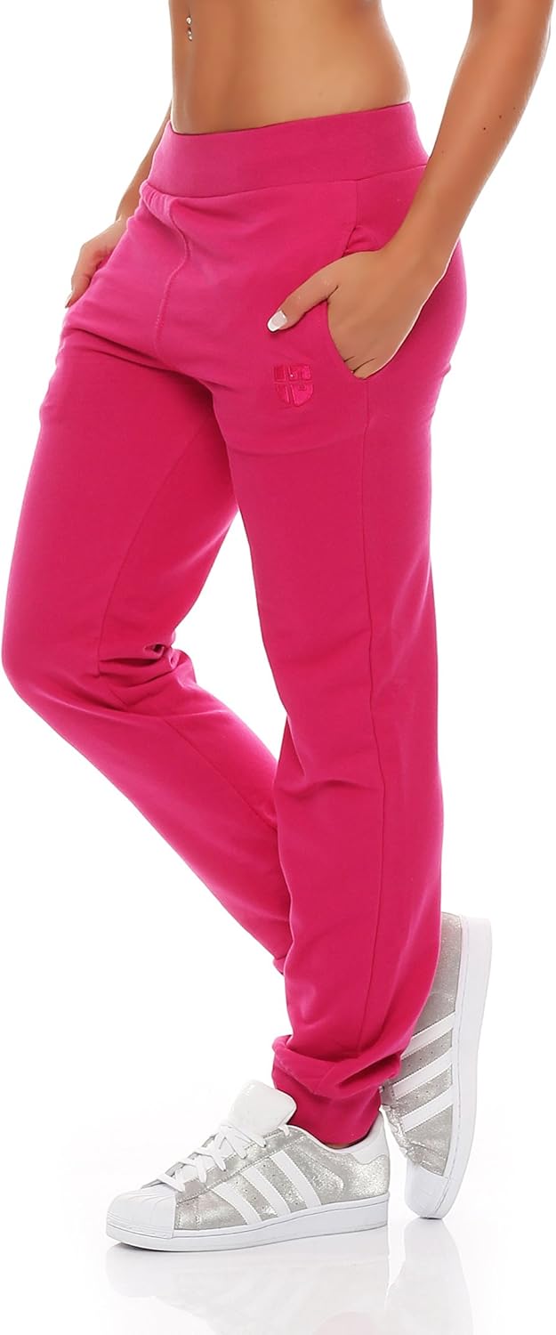 Damen Jogginghose Komfortable Trainingshose für Sport und Freizeit S Purpur-pink, S Purpur-pink