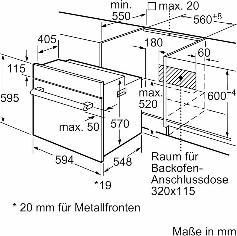 Siemens EQ110KA1B iQ100 Herd-Glaskeramik-Kochfeld-Kombination (herdgesteuert), 59,4 cm breit, Schnel