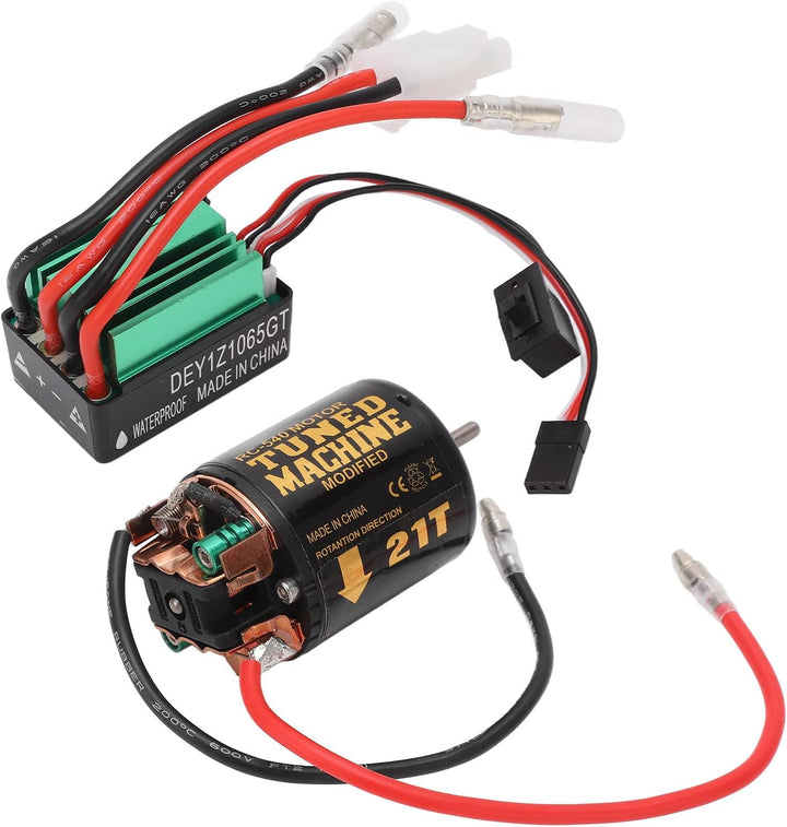 Brushed Motor ESC Combo, Brushed Motor ESC Combo mit 540 21T Brushed Motor 65A Wasserdicht Green Bru