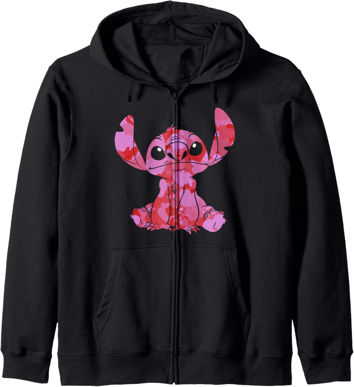 Disney Lilo & Stitch Valentinstag Stitch Heart Fill Kapuzenjacke
