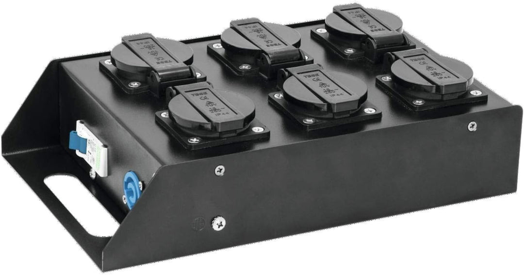 EUROLITE SAB-61 Stromverteiler | Roadtauglicher 6-fach Stromverteiler mit P-Con Ein- und Ausgang