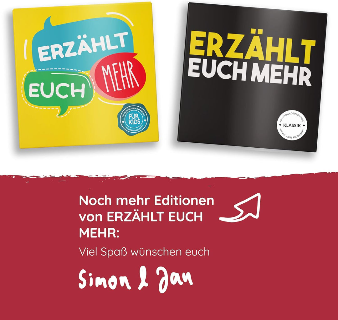 Simon & Jan Spiel für Paare – ERZÄHLT EUCH MEHR - Geschenk für Partner - Gesellschaftsspiel für 2 Pe
