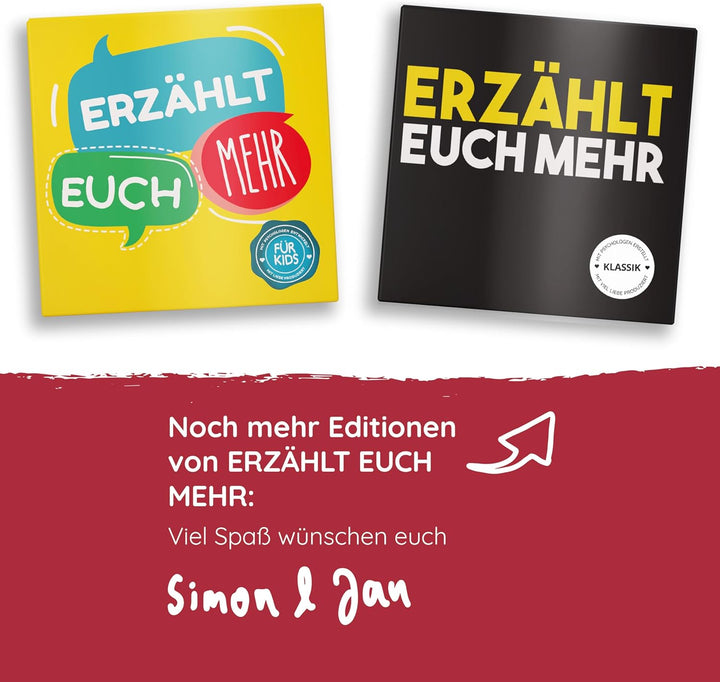 Simon & Jan Spiel für Paare – ERZÄHLT EUCH MEHR - Geschenk für Partner - Gesellschaftsspiel für 2 Pe