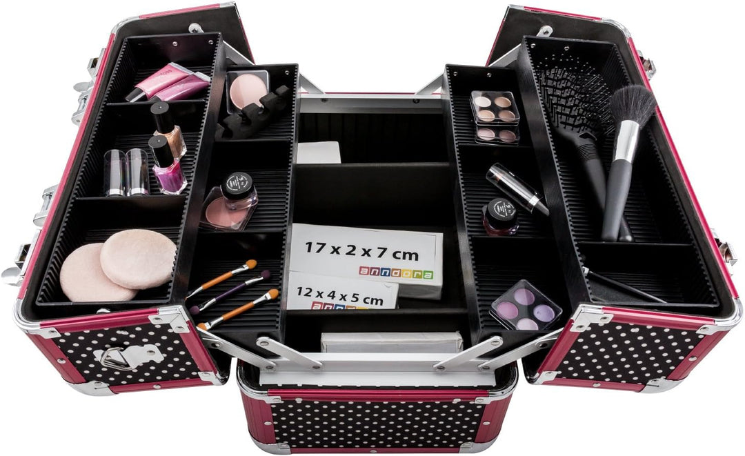 anndora Beauty Case Kosmetikkoffer - Stilvoller Schmuckkoffer, Schminkkoffer mit robustem Aluminiumr