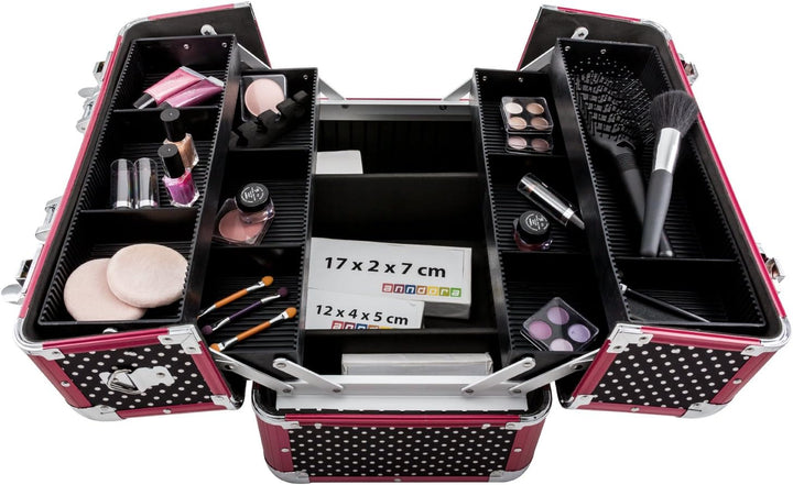 anndora Beauty Case Kosmetikkoffer - Stilvoller Schmuckkoffer, Schminkkoffer mit robustem Aluminiumr