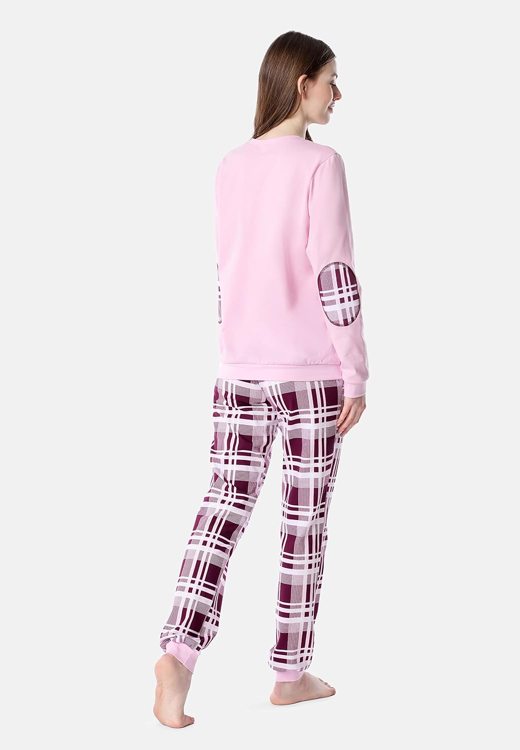 Merry Style Damen Schlafanzug MS10-168 XXL Rosa-kariert, XXL Rosa-kariert