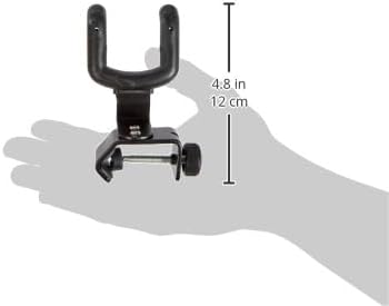 K&M 15590 Ukulele-Halter Schwarz – flexible Klemmvorrichtung aus Stahl – Kunststoffbezug, 6,6 x 11,6