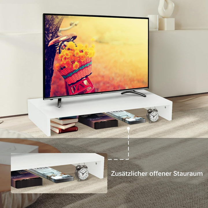Monitorständer Holz, ergonomische Monitorerhöhung für Schreibtisch, passend für PC, Laptop und TV,Sc