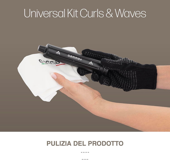 Gamma+ Lockenaufsatz-Set Curls & Waves | 2 Selbstaufrollende Zylinder für Locken und Wellen | Kompat
