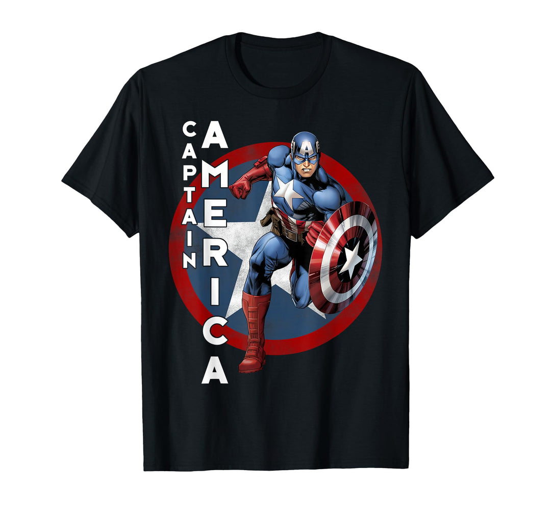 Kids Marvel Captain America Avengers Step Graphic T-Shirt 12 Royal Blue