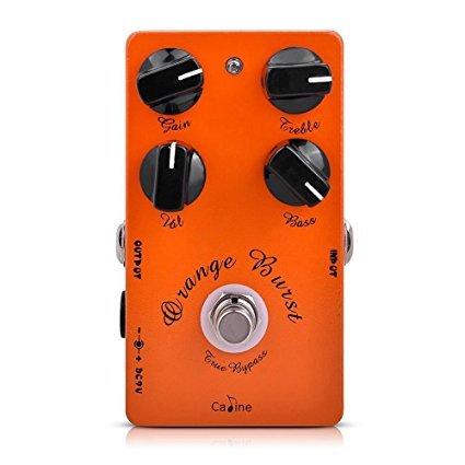Caline CP-18 Orange Burst Verzerrer Pedal für Gitarre Orange Burst Overdrive, Orange Burst Overdrive