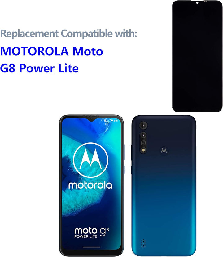 swark LCD Display Kompatibel mit Motorola Moto G8 Power Lite XT2055-2 (Schwarz Ohne Rahmen) LCD Disp