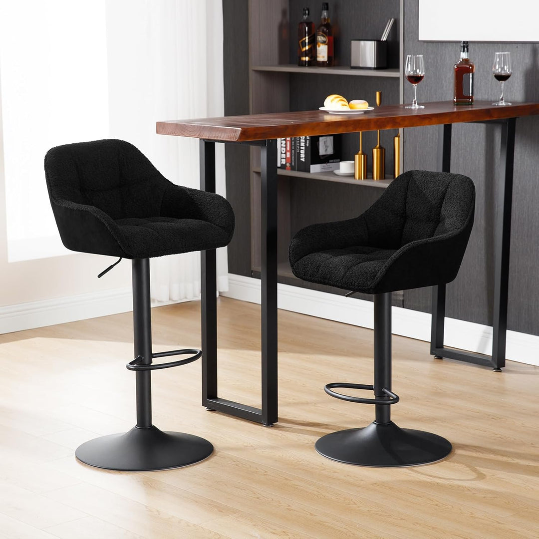 WOLTU Barhocker 2er Set, Barstuhl höhenverstellbar, Küchenhocker Bistrohocker Tresenhocker mit Lehne