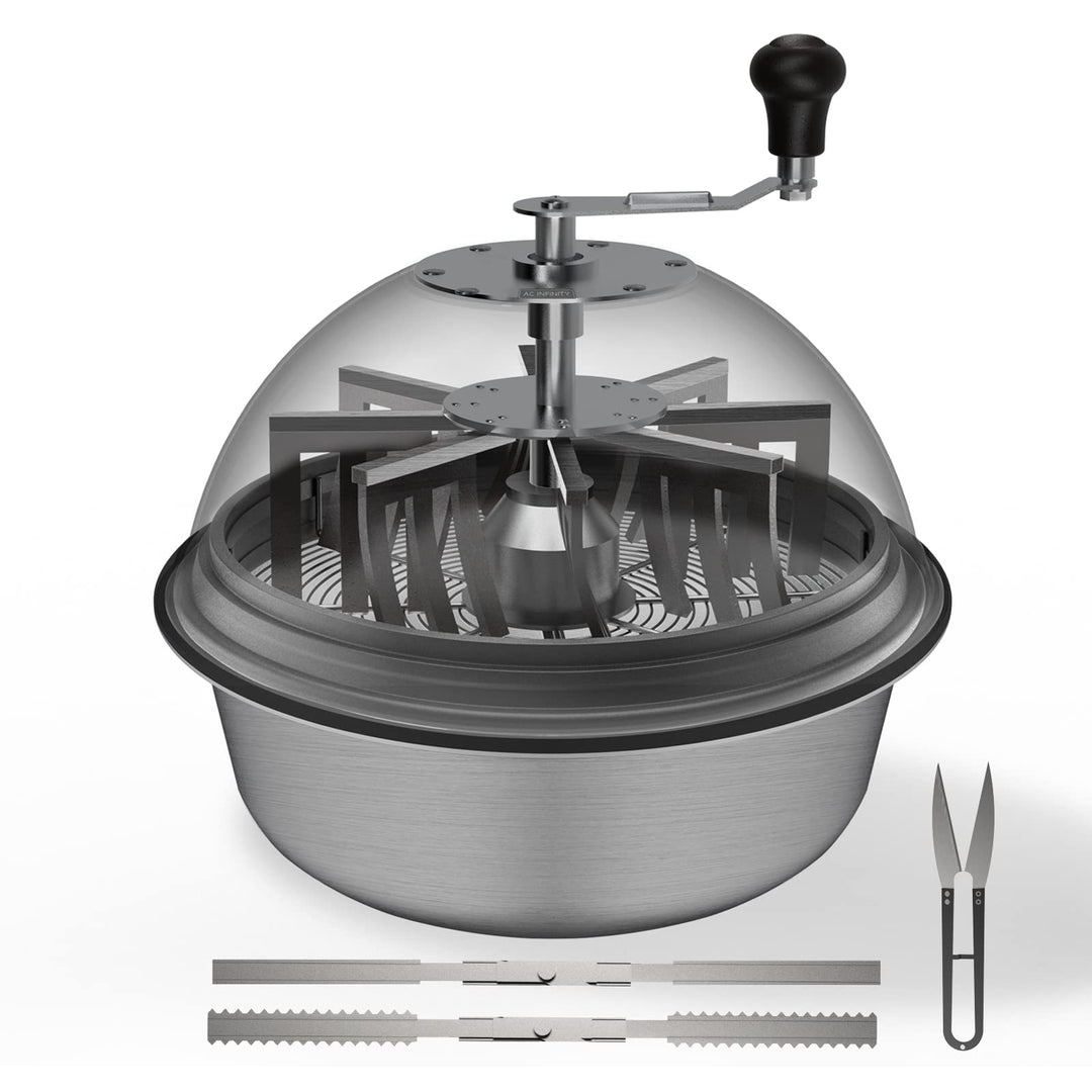 AC Infinity Bud Leaf Bowl Trimmer 48,3 cm, klare Sichtbarkeit Kuppel mit scharfen Edelstahlklingen,