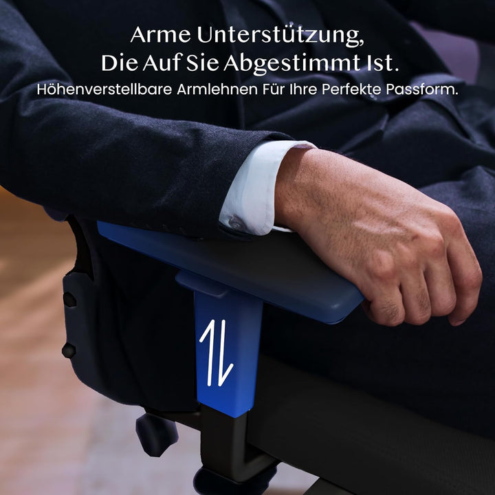 FLEXISPOT Ergonomischer Bürostuhl Foldex, Klappbarer Bürostuhl für Kleine Räume mit Lendenwirbelstüt