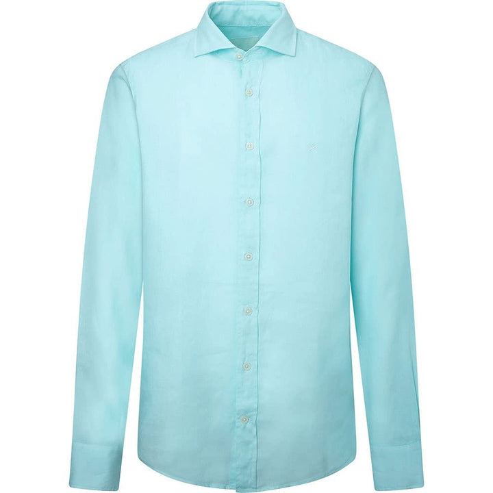Hackett London Herren Garment Dyed Linen K Hemd XS Mint, XS Mint