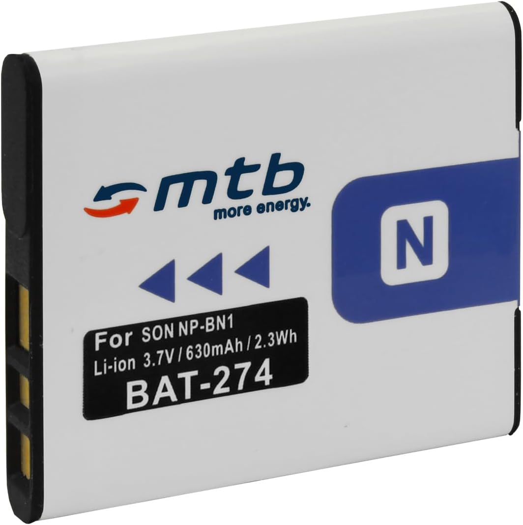 2 Akkus + Dual-Ladegerät (USB) NP-BN1 kompatibel mit Sony Cyber-Shot DSC-TX30, W310.. / WX80, WX100,