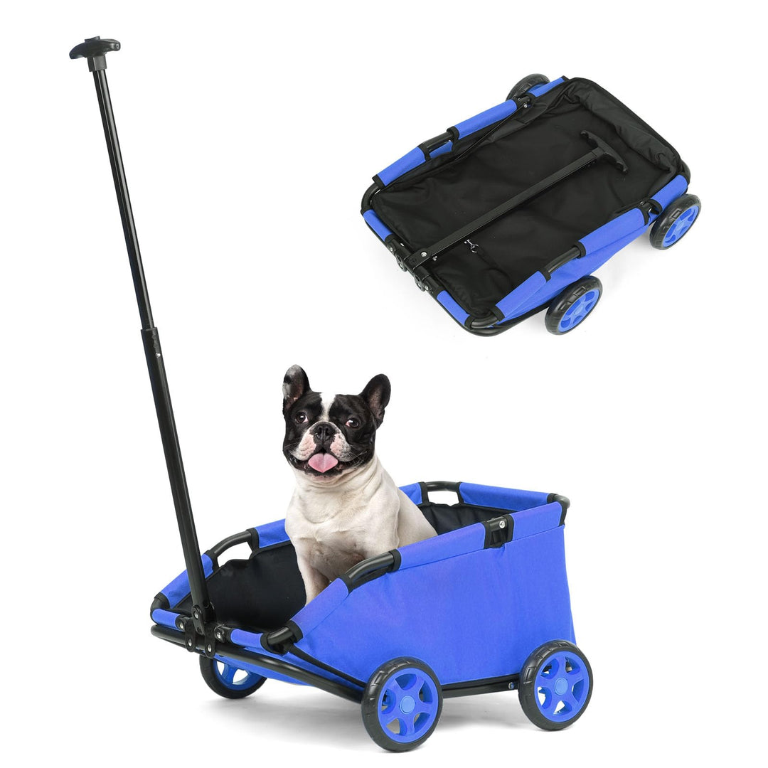 Mini-Hundewagen für Mini-Haustiere, faltbarer multifunktionaler Einkaufswagen mit ausziehbarem Ziehg