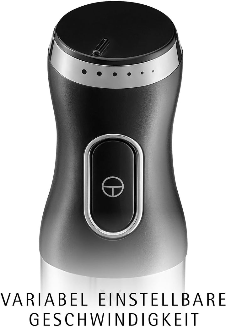 WMF Kult X Stabmixer Set 5-teilig, Pürierstab, Schneebesen, Stampfer, Zerkleinerer, 600 Watt, Zauber