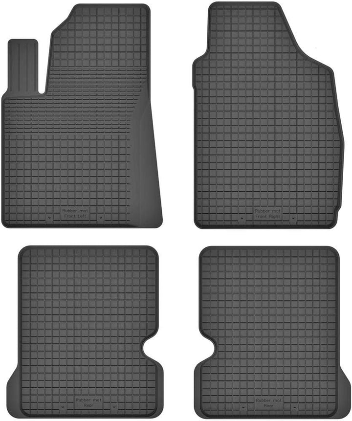 Fussmatten Vorne, Hinten 4er Set für FIAT Panda 2 II 2003-2012 Gummi Gumimatten, Vorne, Hinten