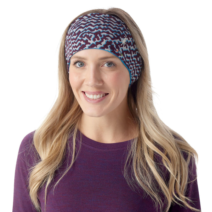 Smartwool NTS Mid 250 Reversible Headband Einheitsgrösse Purple Iris Retro Line, Einheitsgrösse Purp