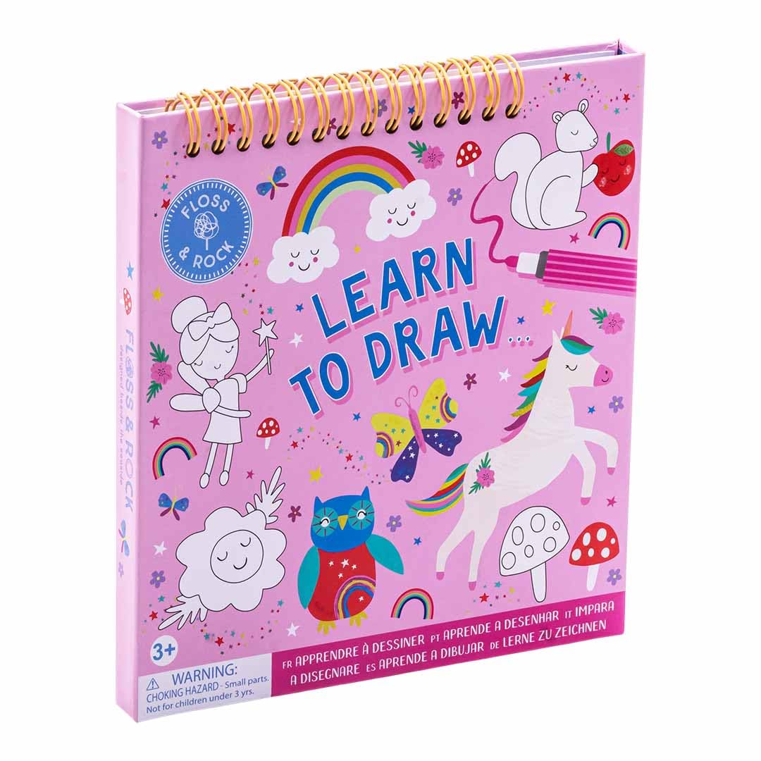 Floss & Rock Rainbow Fairy Skizzenbuch zum Zeichnen lernen, ab 3 Jahren, 18,5 cm Länge, Lernmaterial
