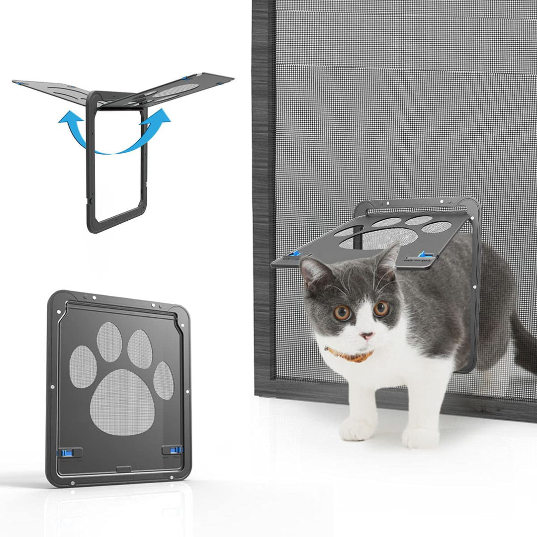 NAMSAN Haustierklappe Fliegengitter mit Magnet Hundeklappe Katzenklappe für Fliegengittertür Abschli
