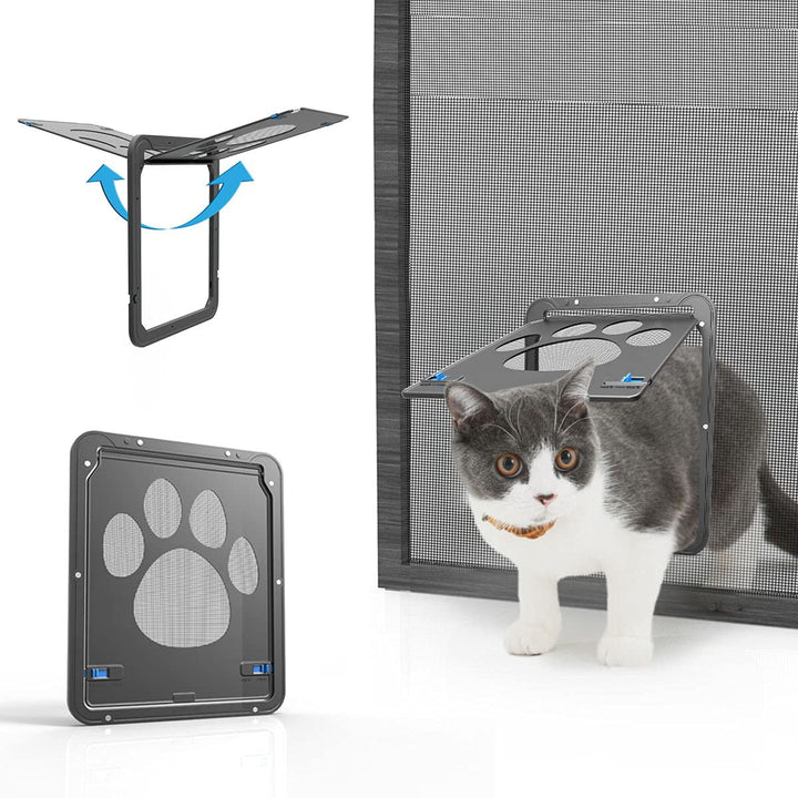NAMSAN Haustierklappe Fliegengitter mit Magnet Hundeklappe Katzenklappe für Fliegengittertür Abschli