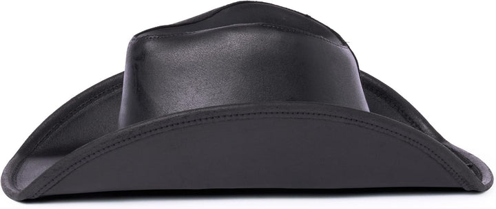 Herren Leder Outback Hut schwarz gro?