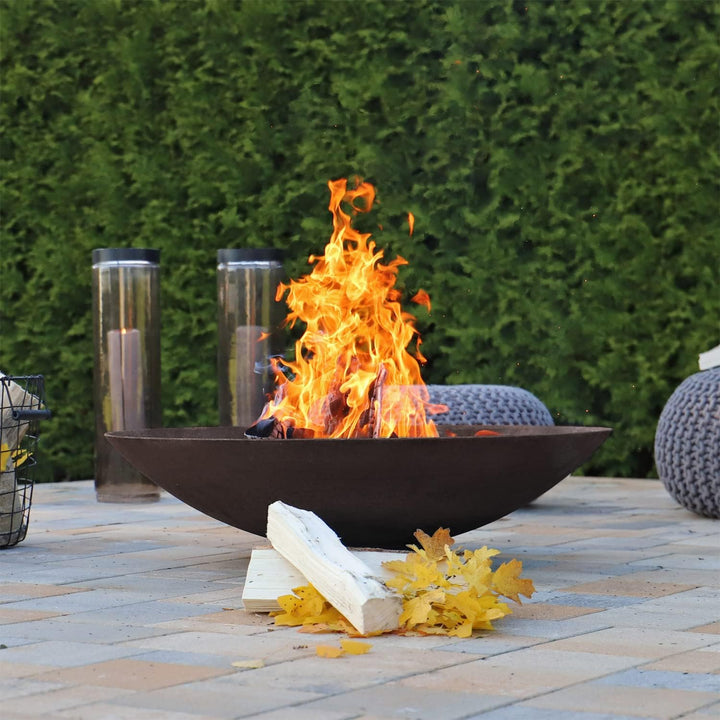 CLGarden Design Feuerschale rund 80 cm aus 2,5 mm Cortenstahl Garten Feuerstelle 80cm extra robust Ø