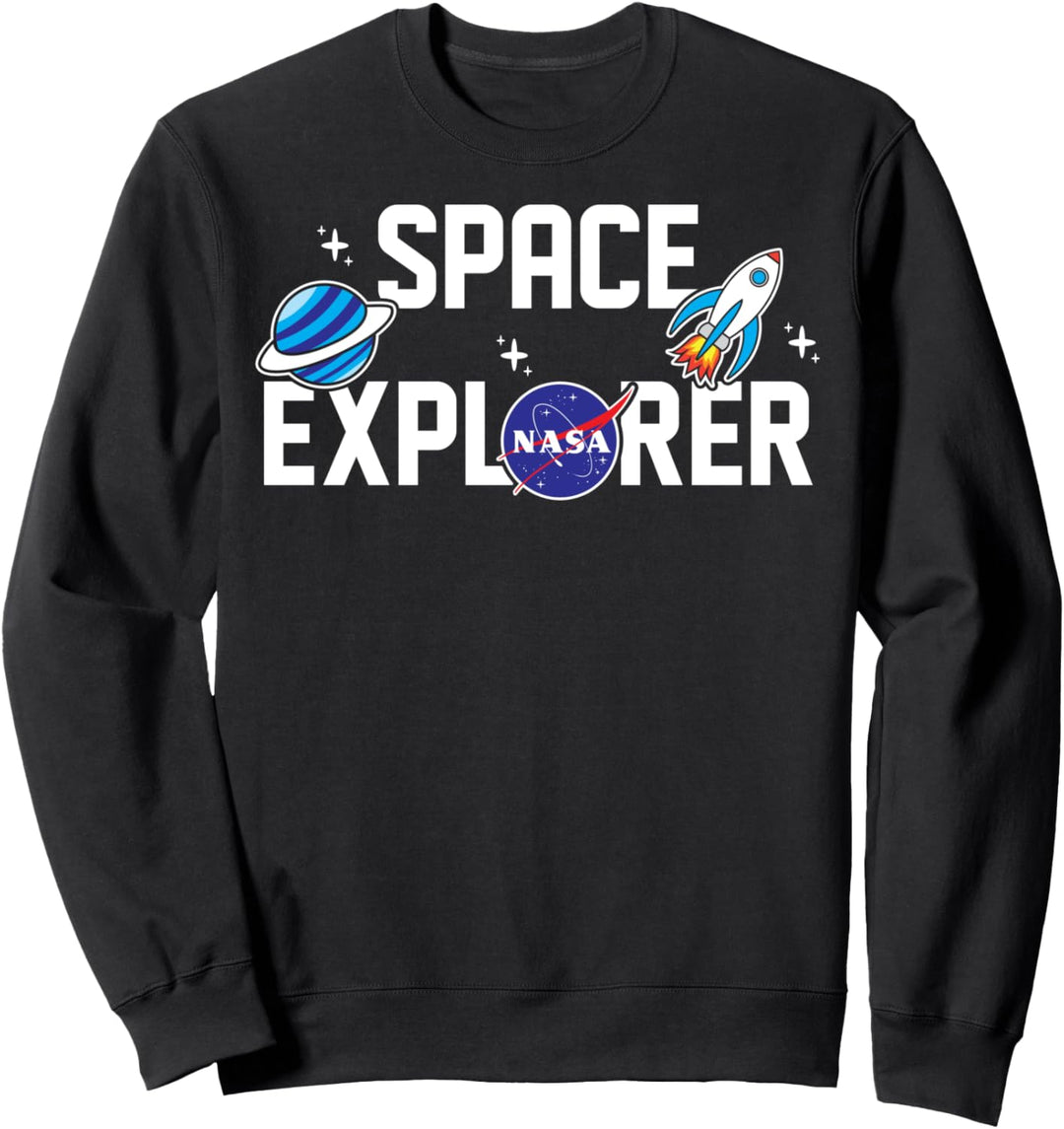 NASA Space Explorer Cute Sticker Emoticon Sweatshirt