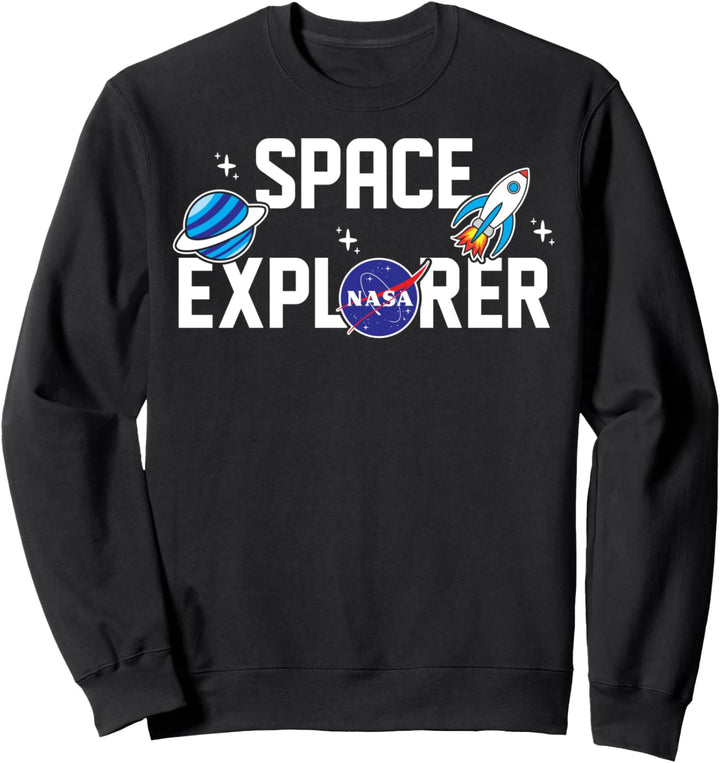 NASA Space Explorer Cute Sticker Emoticon Sweatshirt