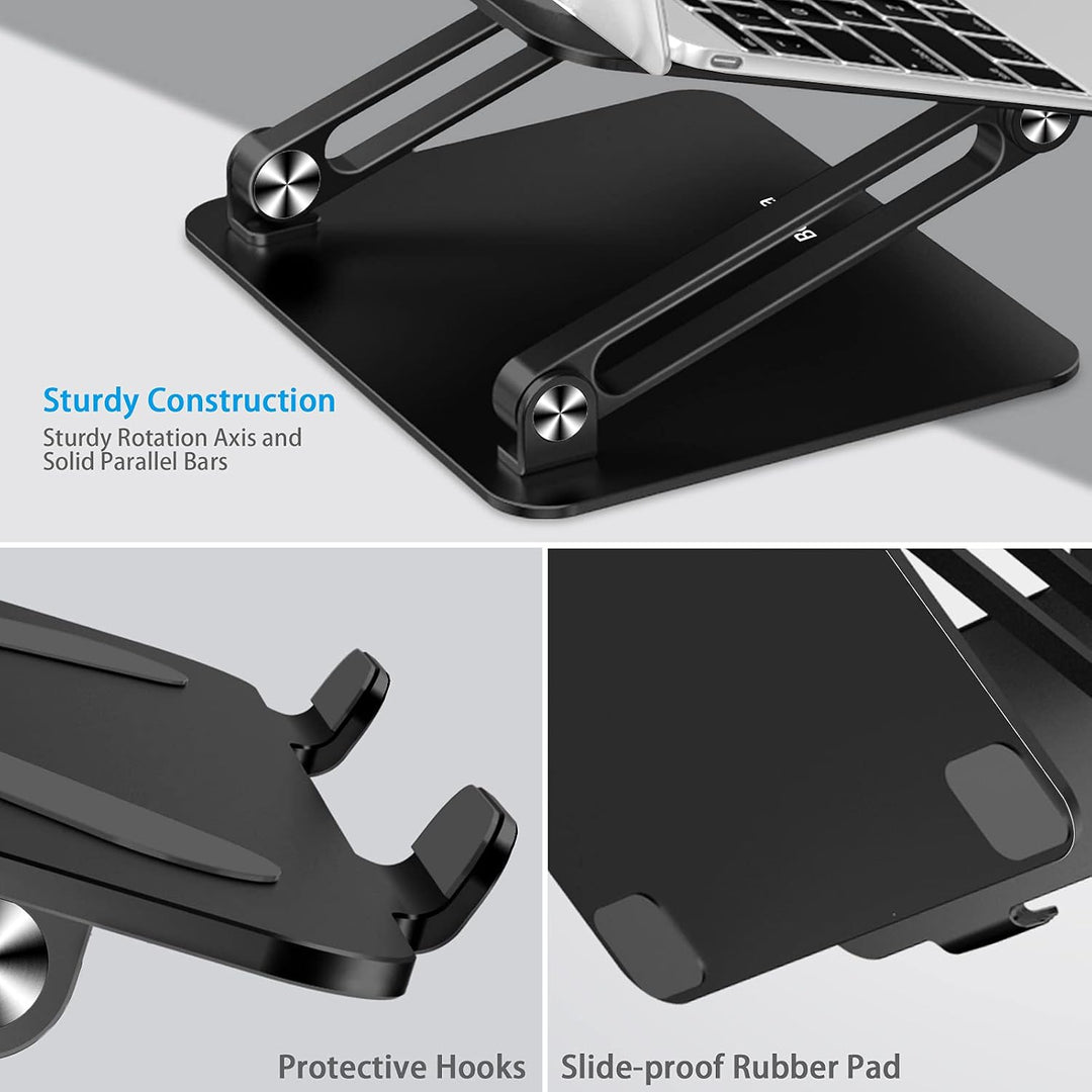 BoYata Laptop ständer, Multi-Angle-Standfuss mit Heat-Vent, Aluminium Einstellbares Notebook ständer