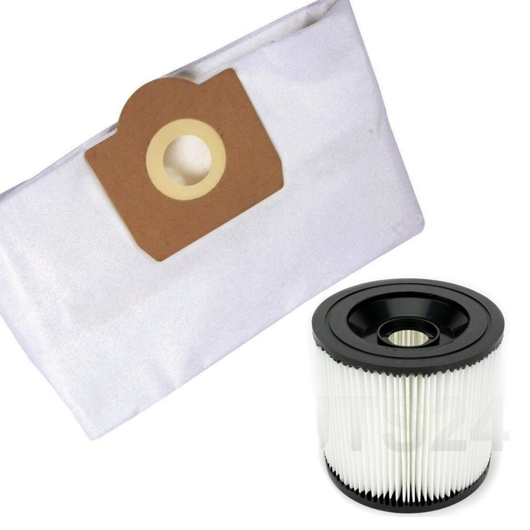 DeClean Staubsaugerbeutel Filtertüten Saugbeutel und Lammelenfilter Rundfilter Filter kompatibel mit