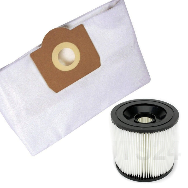 DeClean Staubsaugerbeutel Filtertüten Saugbeutel und Lammelenfilter Rundfilter Filter kompatibel mit