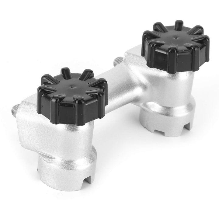 Fydun Motorradlenker Riser Mount Clamp, 3,9 Zoll Silber Stahllegierung mit festem Bolzen Passend für