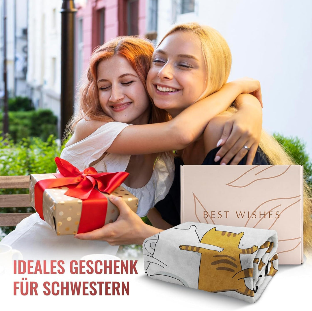 Juratar An Meine Schwester, Personalisierte Decke Geschenke für Schwester, Geschenk Schwester Geburt