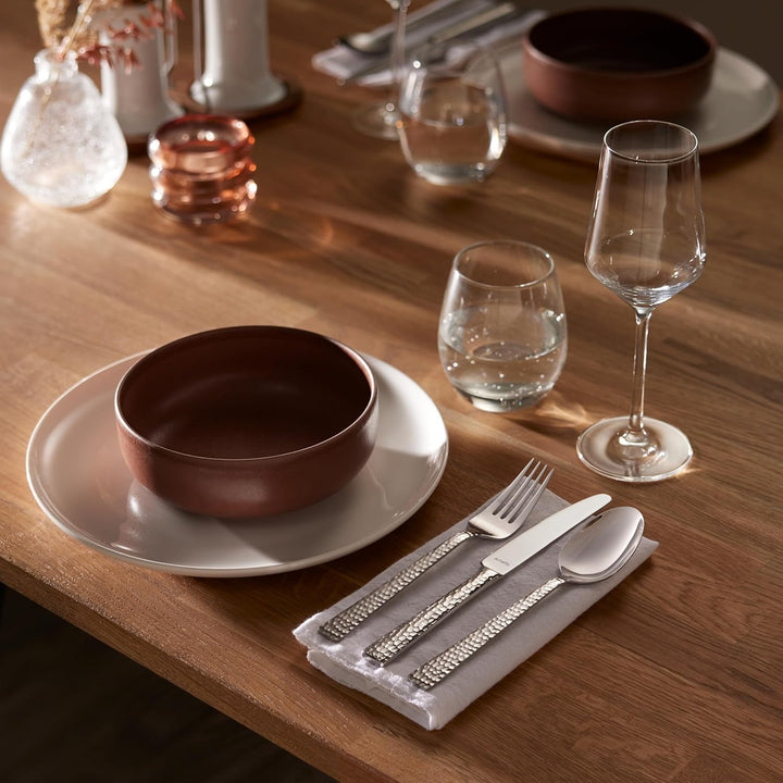 Amefa FELICITY Besteckset 30-teilig Edelstahl, Hochwertiges Besteck Set, Gehämmert, Essbesteck im Ha
